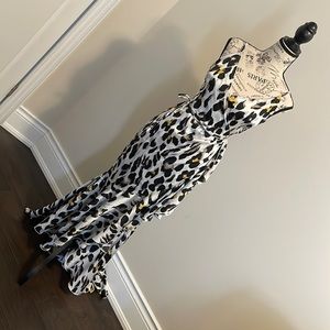 Beautiful flowy satin wrap dress. Brand new with tags